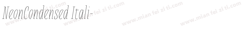 NeonCondensed Itali字体转换